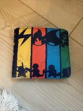 Colorful Pokémon Silhouette Bifold Wallet